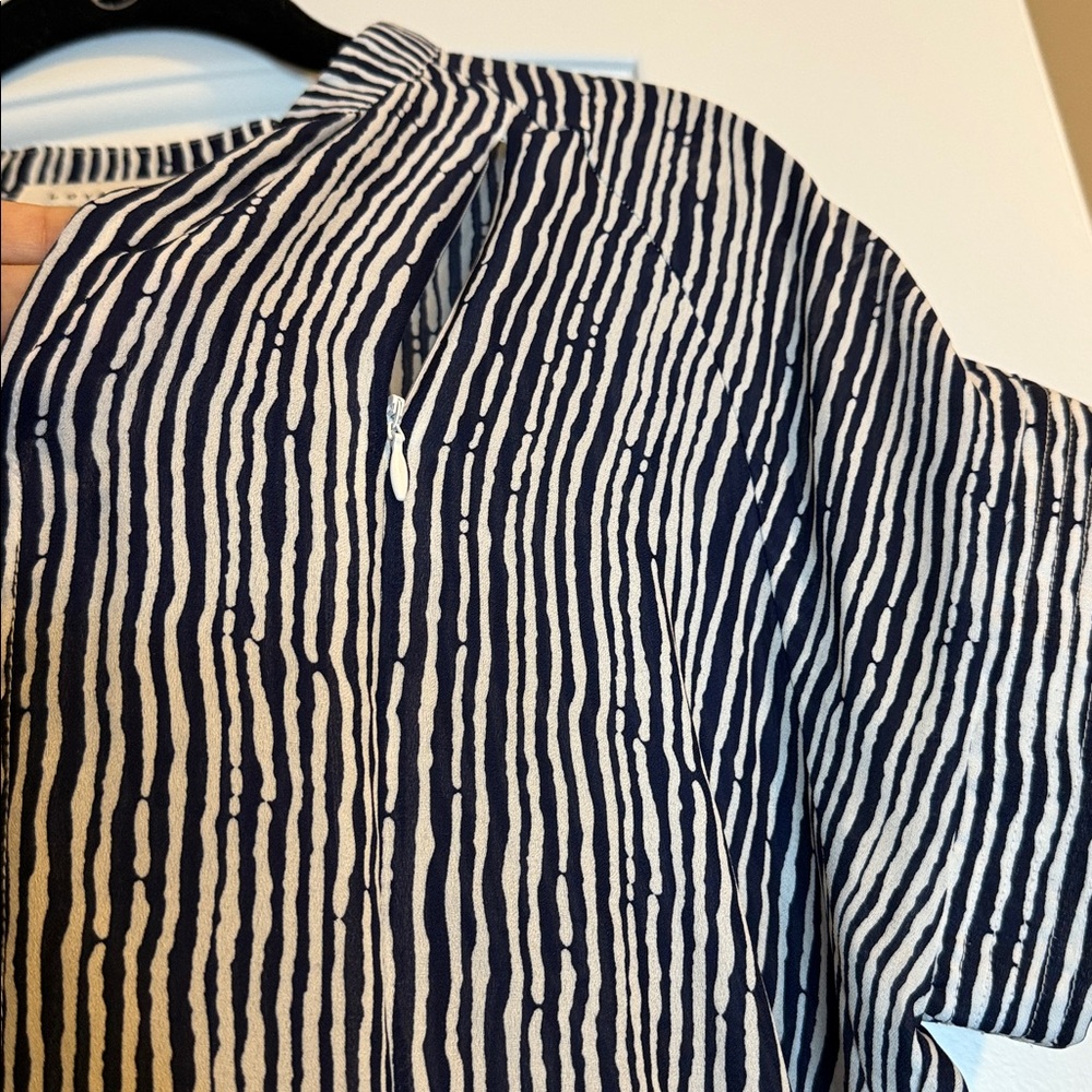Loyal Hana Cybelle Nursing Striped Navy and White Women's Dress - Picture 3 of 5